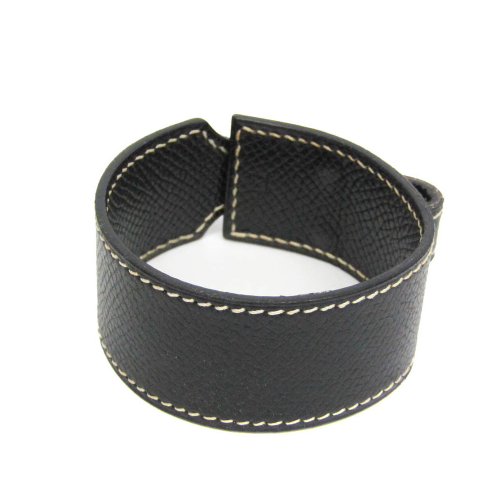 Hermes Nabab Leather Bangle Black - Picture 3 of 11